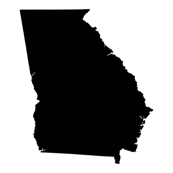 Georgia State Border Usa Mapa Sólido —  Vetores de Stock