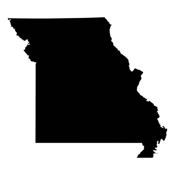 Missouri State Border Usa Karte Solid — Stockvektor