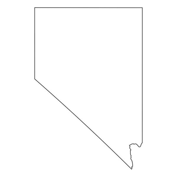 Nevada State Border Usa Map Outline — 스톡 벡터
