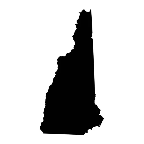 New Hampshire State Border Usa Mapa Sólido —  Vetores de Stock