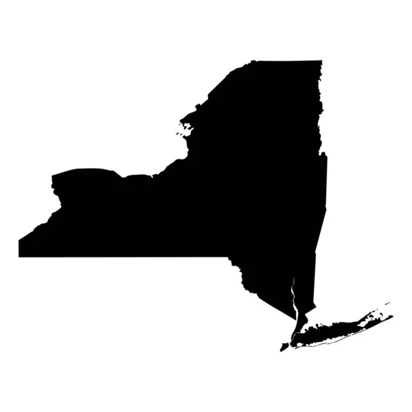 New York State Border Usa Karta — Stock vektor