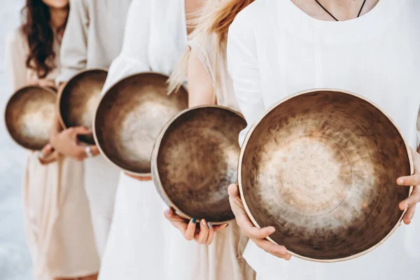 Tibetaanse Zangkommen Voor Meditatie — Stockfoto