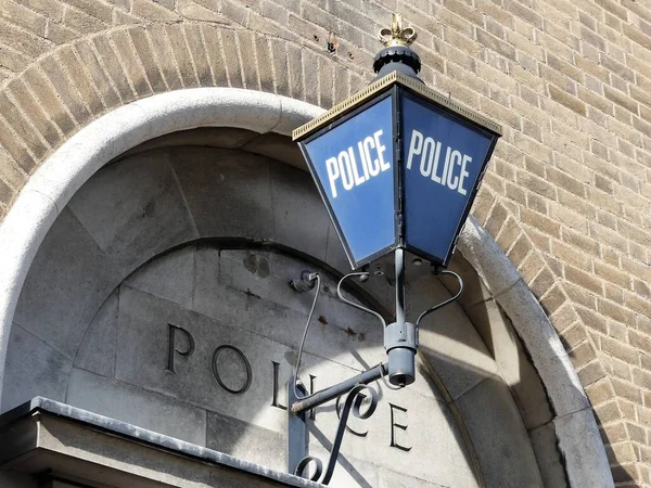 Linterna Policía Fuera Estación Policía Watford Shady Lane Watford Hertfordshire — Foto de Stock