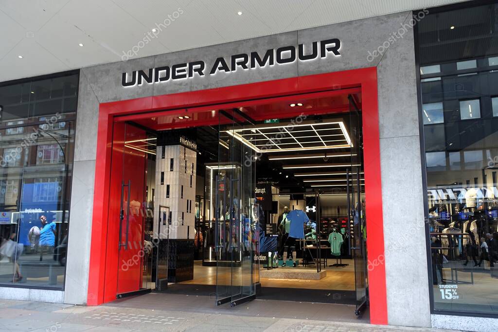 Under Armour sportswear company store, located at 242-248 Oxford Street, Central London