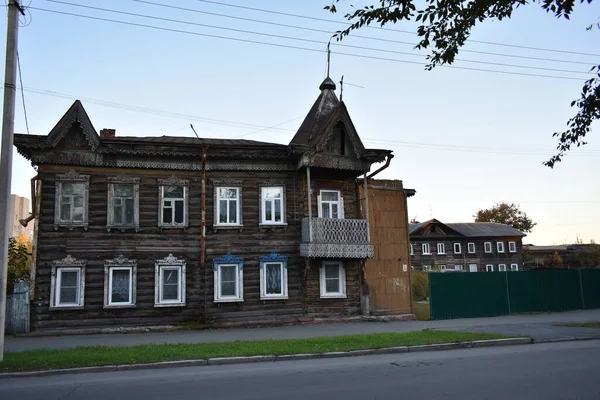 Barnaul Old Casas Ciudad — Foto de Stock