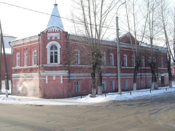 Dom Starego Miasta Barnaul — Zdjęcie stockowe