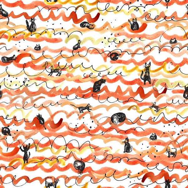 Suluboya dalgalı desen — Stok fotoğraf