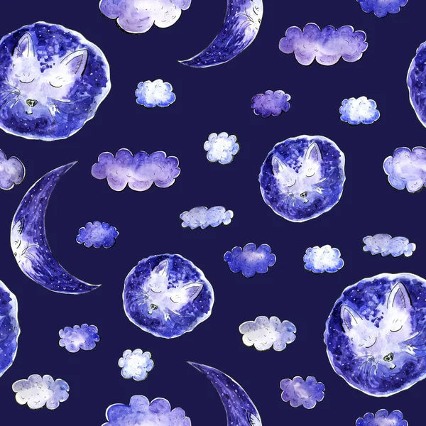 Sulu Boya kedi desen