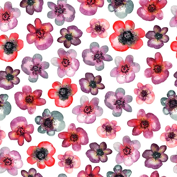 Watercolor pansy pattern — Stock Photo, Image