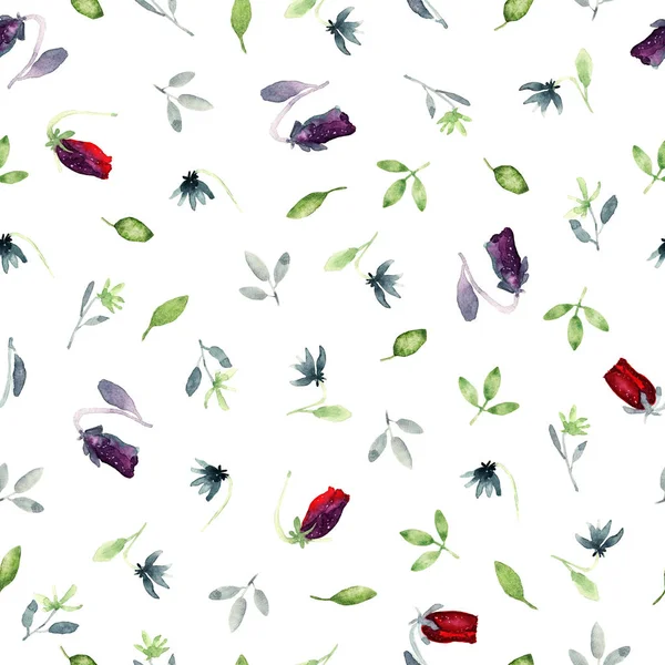 Watercolor pansy pattern — Stock Photo, Image