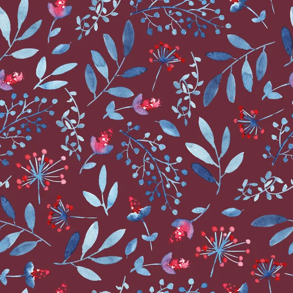 Suluboya çiçek deseni