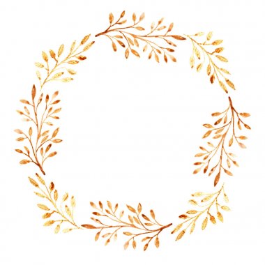 Suluboya çiçek çelengi