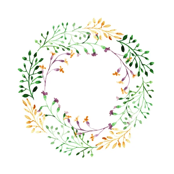 Watercolor floral wreath