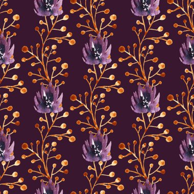 Suluboya süslü desen