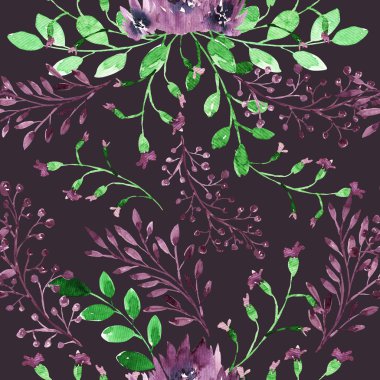 Suluboya süslü desen