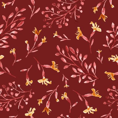 Suluboya süslü desen