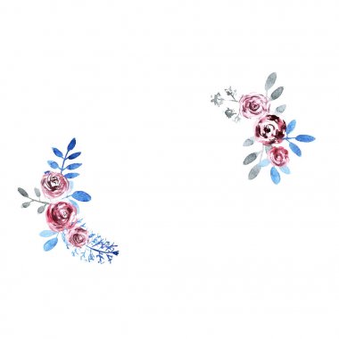 Suluboya gül deseni