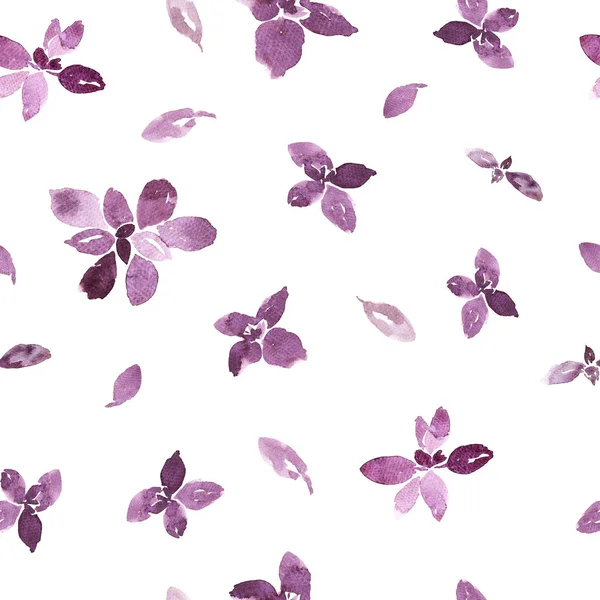 Watercolor basil pattern — Stock Photo, Image