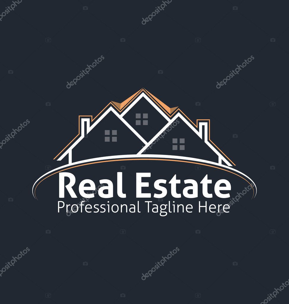 Real estate corporate logo. Real estate logo vector template. Corporate real estate logo