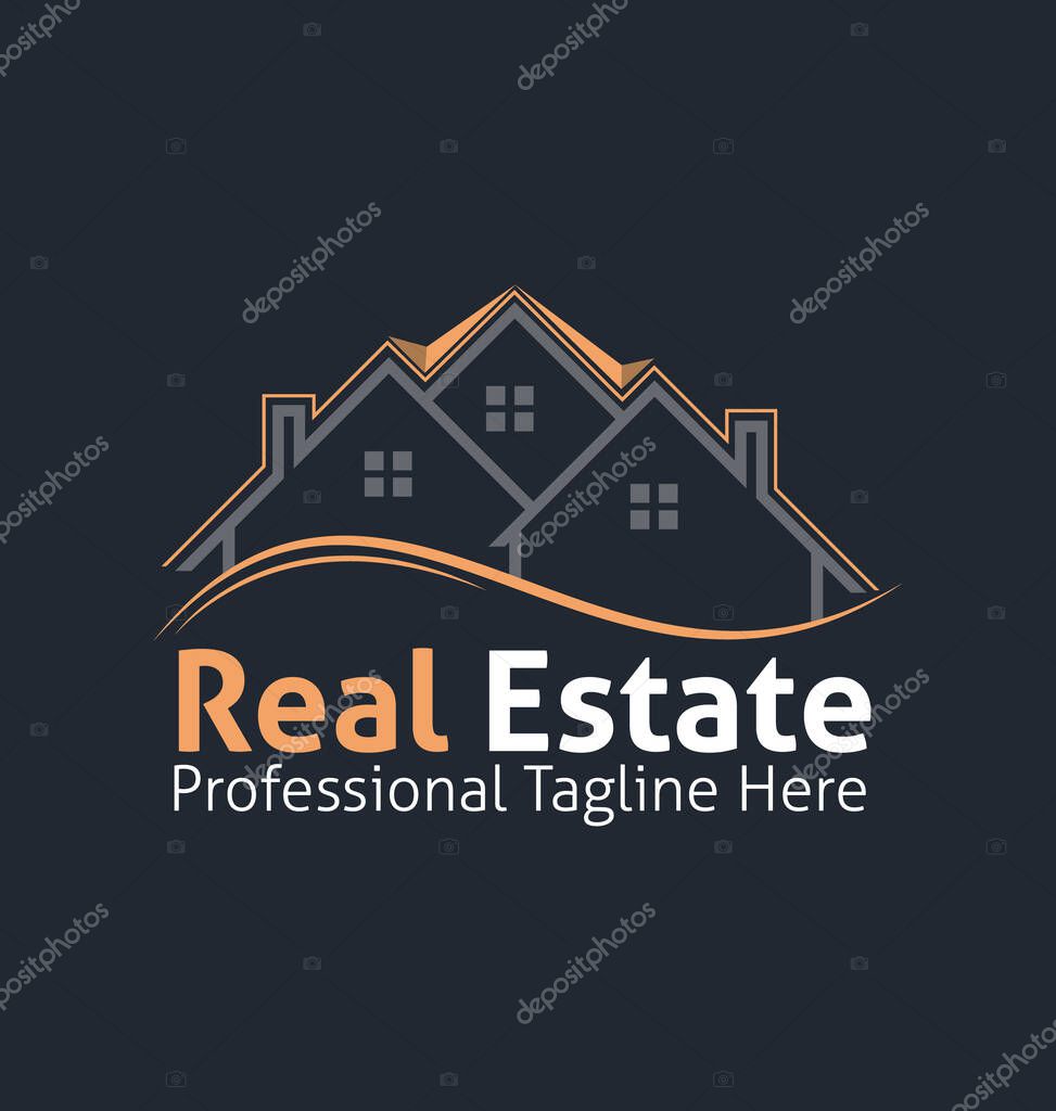 Real estate corporate logo. Real estate logo vector template. Corporate real estate logo
