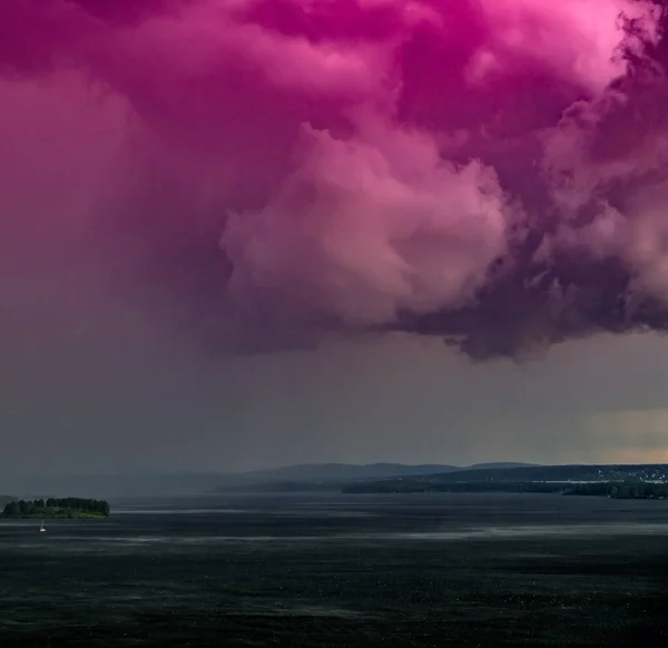 Colored Sky Thunderstorm — Stock Photo, Image