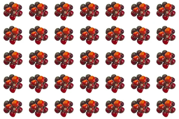 Pile Sweet Cherries White Background Pattern — Stock Photo, Image