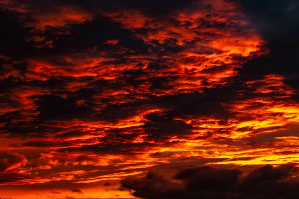 Red Clouds Sunset Close — Stock Photo, Image