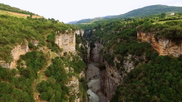 Albania - Osum river canyon - kaniones Osumi Drone — Stock Photo, Image