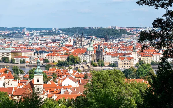 Scenic View Charles Bridge Old Town Petrin Hill Prague Czech — Stock Photo, Image