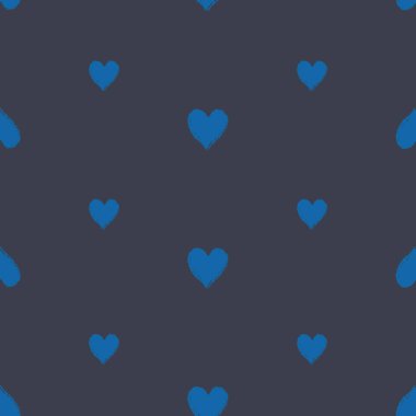 Vektör el mavi kalpleri kusursuz desen çizdi 