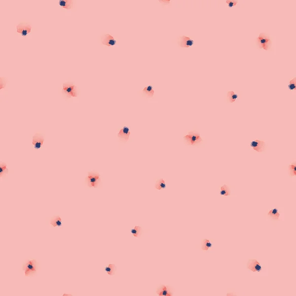 Vector geschilderd roze bloemblaadjes bloem naadloos patroon — Stockvector