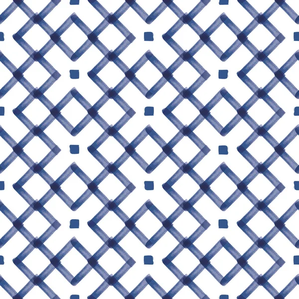 Vector azul rejilla, comprobar patrón sin costuras populares — Archivo Imágenes Vectoriales