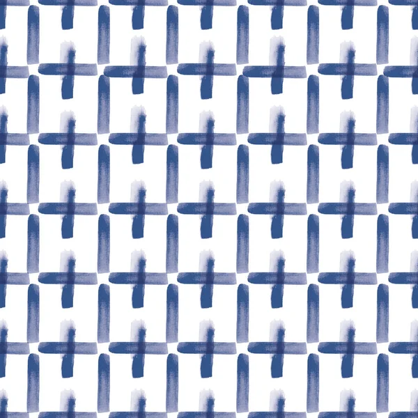 Rayures vectorielles bleues, motifs carrés sans couture moderne — Image vectorielle