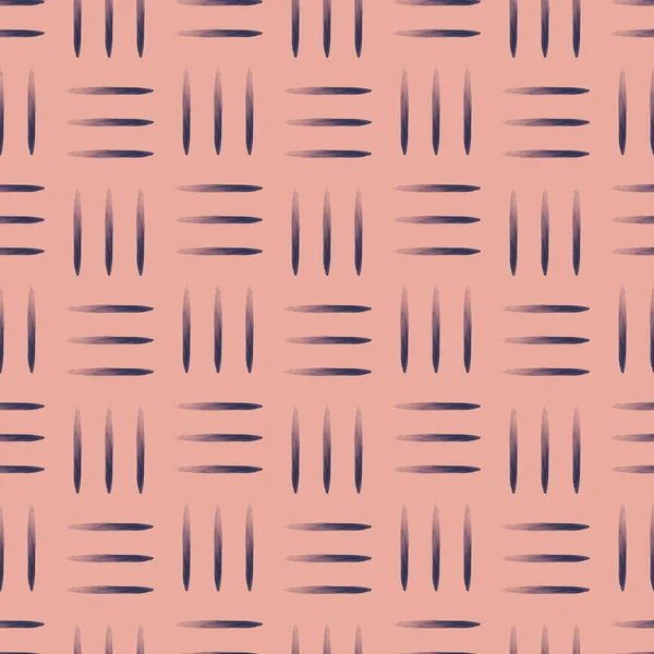 Vector líneas azules, rayas rosa patrón sin costura — Vector de stock