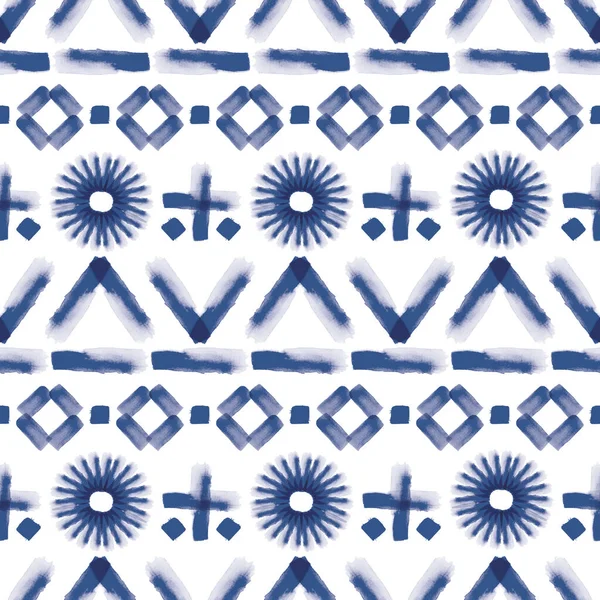 Vector flores azules formas a rayas patrón sin costuras — Archivo Imágenes Vectoriales