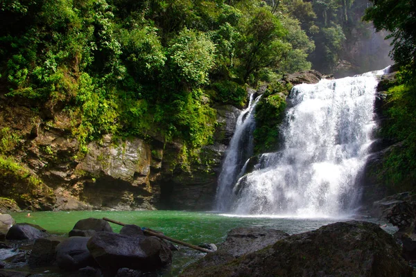 コスタリカのジャングルの中の美しい熱帯の滝 — ストック写真