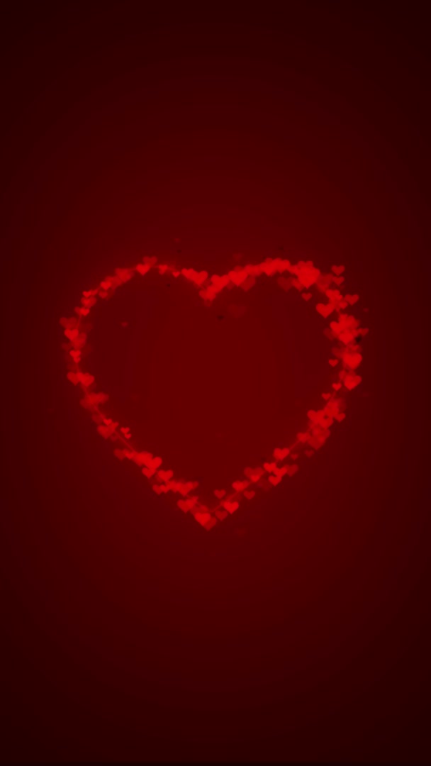 Μικρές Καρδιές Ένα Μεγάλο Σχηματισμό Σχήματος Καρδιάς Για Την Ημέρα — Αρχείο Βίντεο