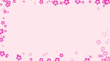 Pembe arkaplandaki pembe çiçekler romantik amaçlar için kullanılabilir.