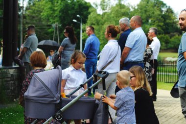 Lublin, Lubelskie / Polonya - 11 Haziran 2020: Polonya 'da Corpus Christi geçidi