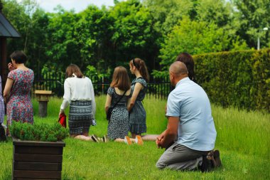 Lublin, Lubelskie / Polonya - 11 Haziran 2020: Polonya 'da Corpus Christi geçidi