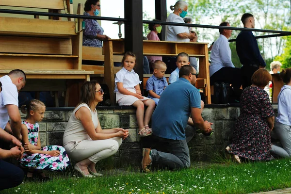 Lublin Lubelskie Polónia Junho 2020 Corpus Christi Procissão Polónia — Fotografia de Stock