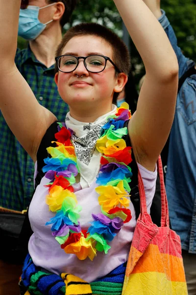 Lublin Lubelskie Polonya Haziran 2020 Polonya Cumhurbaşkanı Andrzej Duda Lgbt — Stok fotoğraf