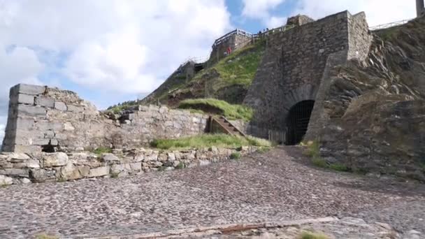 Pobea Kobaron Arasındaki Eski Yükleme Rıhtımının Kalıntıları — Stok video