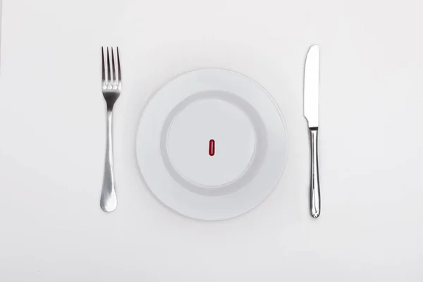 Pill on a plate — Stock Photo, Image