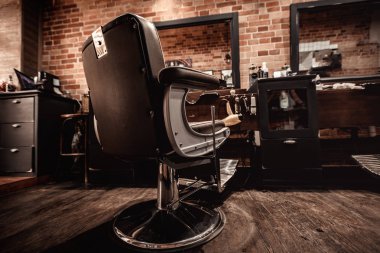 Clients stylish barber chair clipart