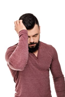 yakışıklı sakallı adam portresi