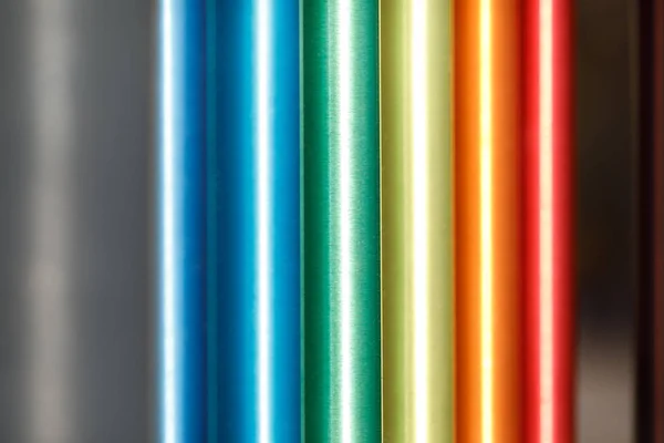 Patrón de tubo de hierro de diferentes colores. antecedentes —  Fotos de Stock