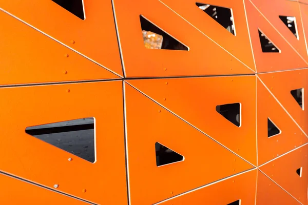Pomarańczowe ściany geometrii dekoracja tła. tekstury — Zdjęcie stockowe