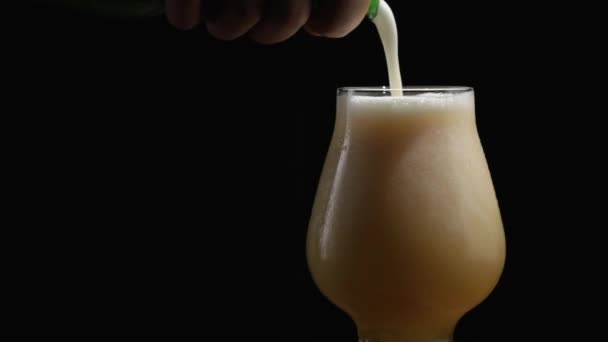 Beer is pouring into glass — Stock Video