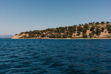 Yunanistan'da deniz tarafından güzel sahne